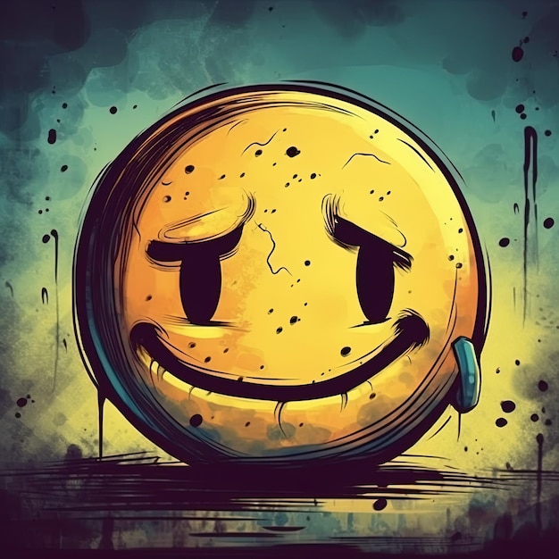 Photo a yellow smiley face with a smile on it