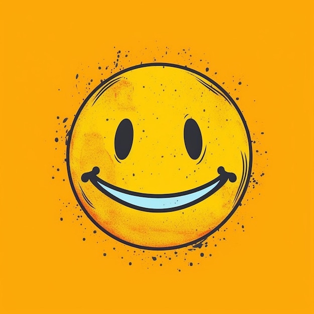 Foto un smiley giallo con un smiley su di esso