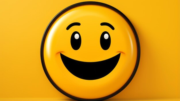 A yellow smiley face on a yellow background