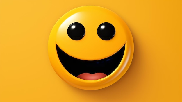 A yellow smiley face on a yellow background