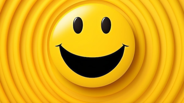 A yellow smiley face on a yellow background