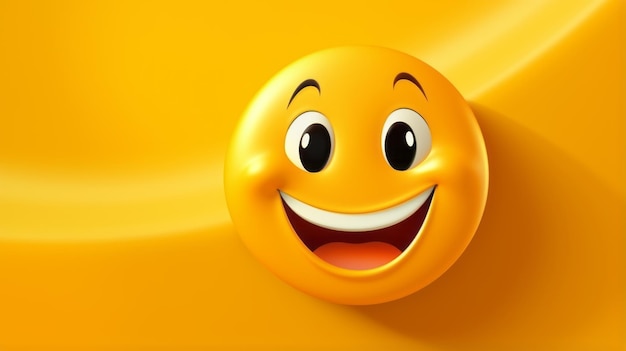 A yellow smiley face on a yellow background