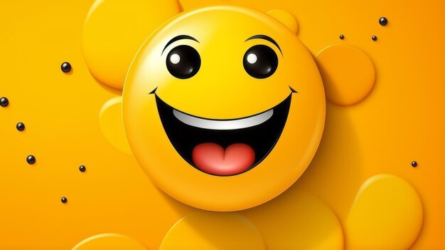 A yellow smiley face on a yellow background