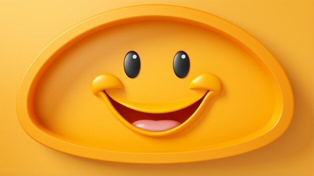 A yellow smiley face on a yellow background