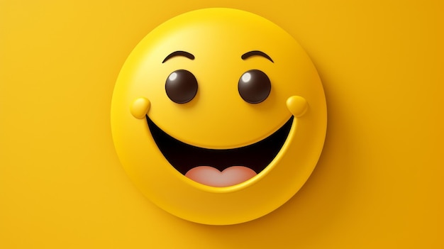 A yellow smiley face on a yellow background