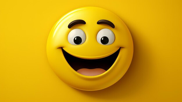 A yellow smiley face on a yellow background