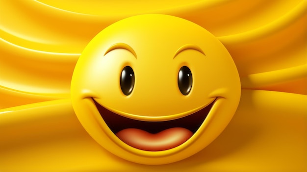 A yellow smiley face on a yellow background