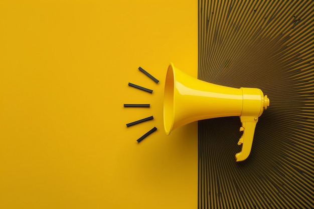 A yellow speaker with a black line at the top that says'loudspeaker '