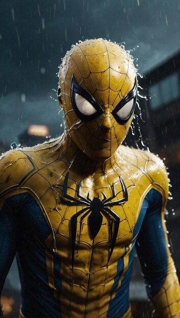 Photo the yellow spiderman