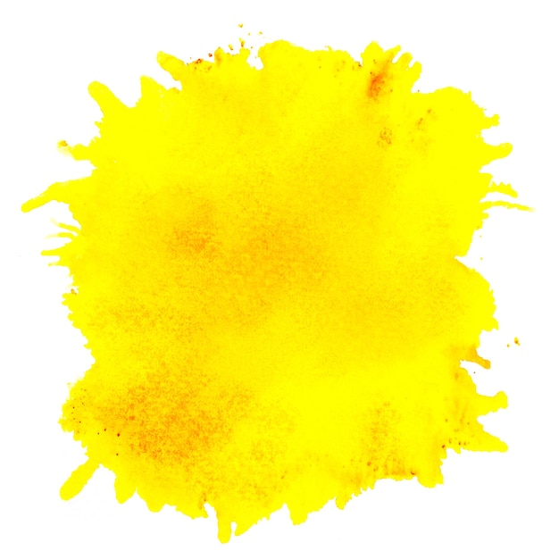 yellow splashes watercolor