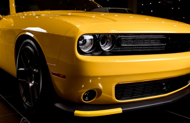 Yellow sport car - American style