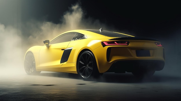 A yellow sports car wallpaper