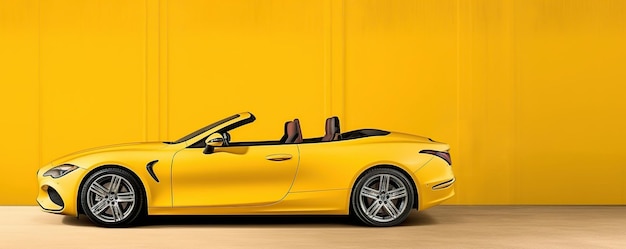 yellow sports car