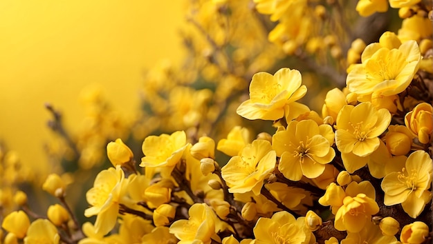a yellow spring background