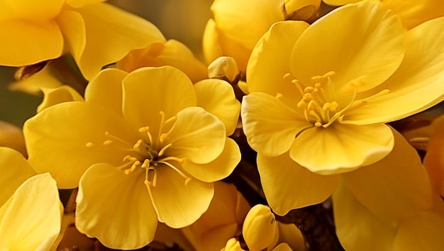 a yellow spring background