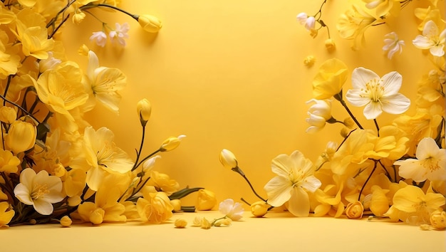 a yellow spring background