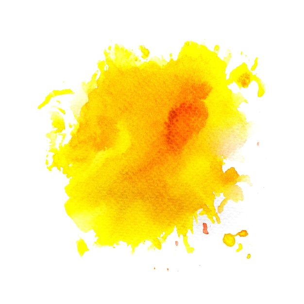 Photo yellow stain watercolor background.