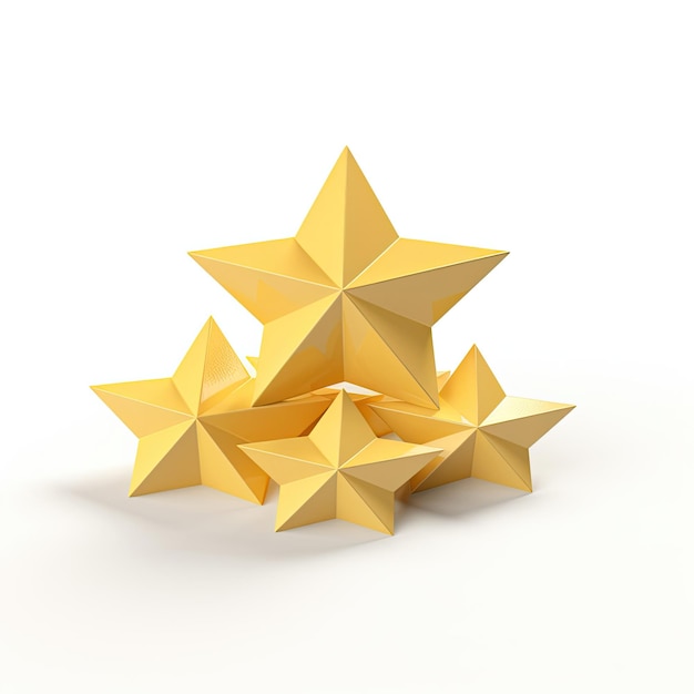 A yellow star on a white background