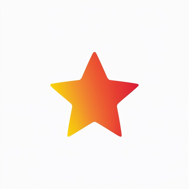 Photo a yellow star with orange and orange on it