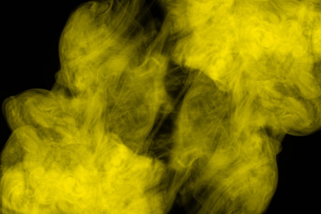 Yellow steam on a black.