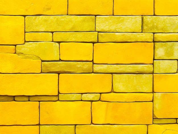 Yellow stone wall texture background generated by ai