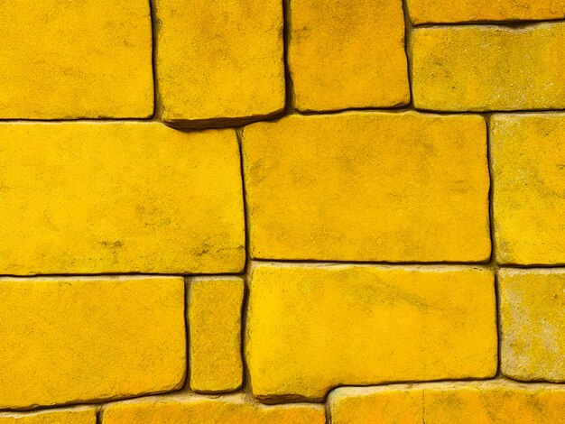 Yellow stone wall texture background generated by ai