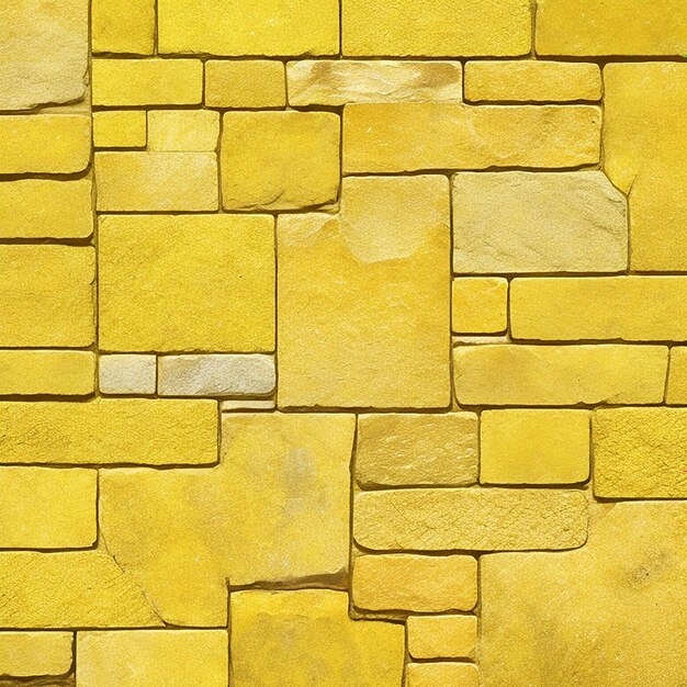 Yellow stone wall texture background generated by AI