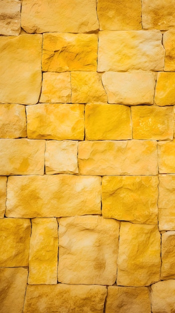 Yellow stone wall texture background