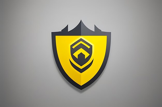 Photo yellow stylish logo generated by ai