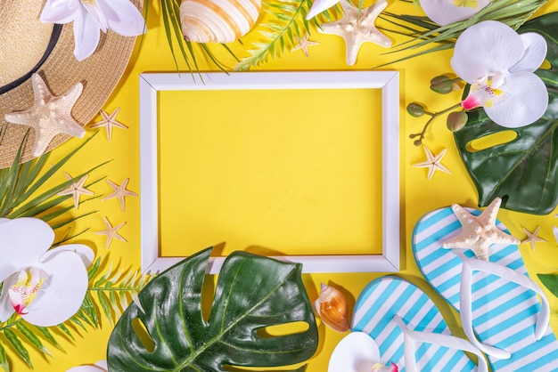 Yellow summer vacation background