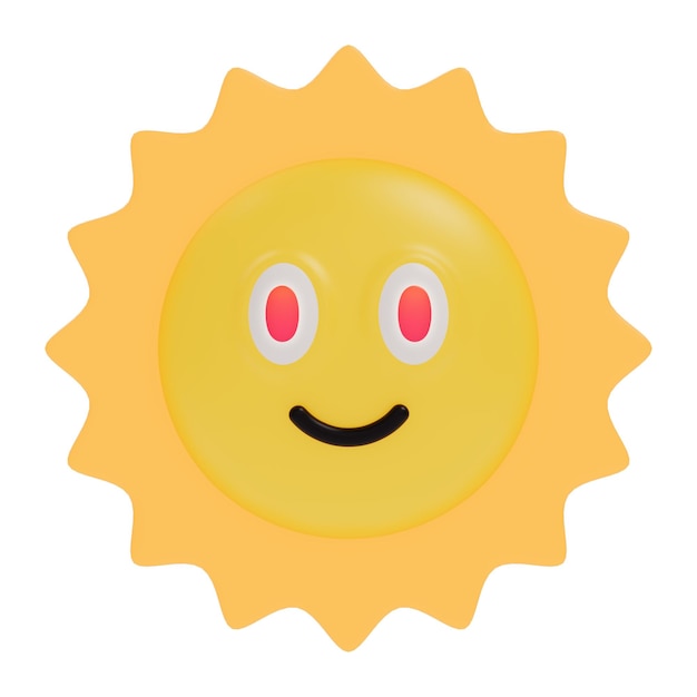 一個黃色太陽,上面有個微笑臉