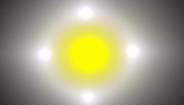輝く黄色い中心部を持つ黄色い太陽