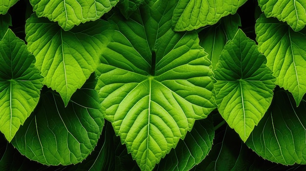 Yellow sunflower leafs