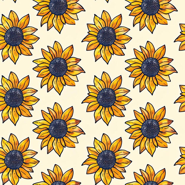 yellow sunflowers on a yellow background