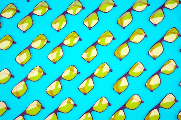 Yellow sunglass pattern