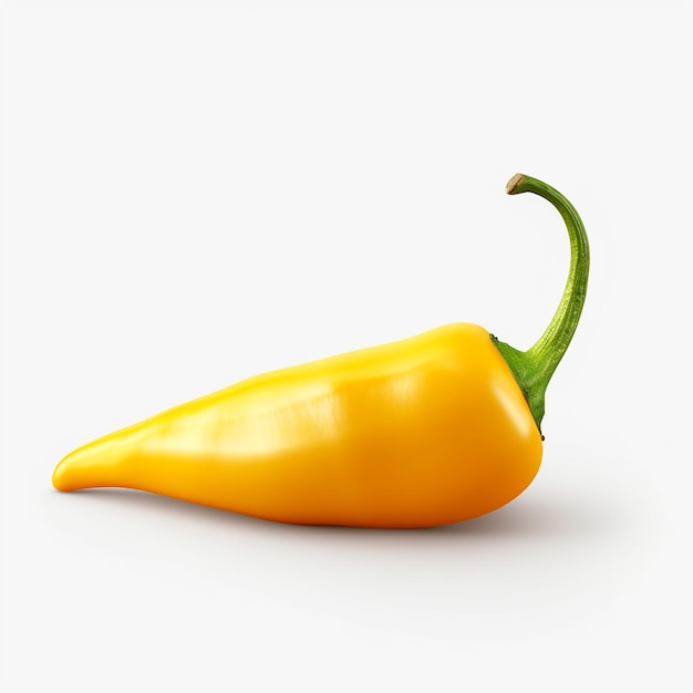 yellow sweet pepper on a white background