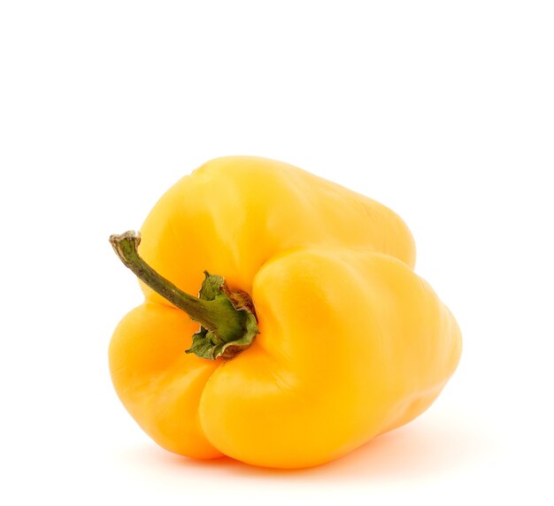 Yellow sweet peppers on a white background