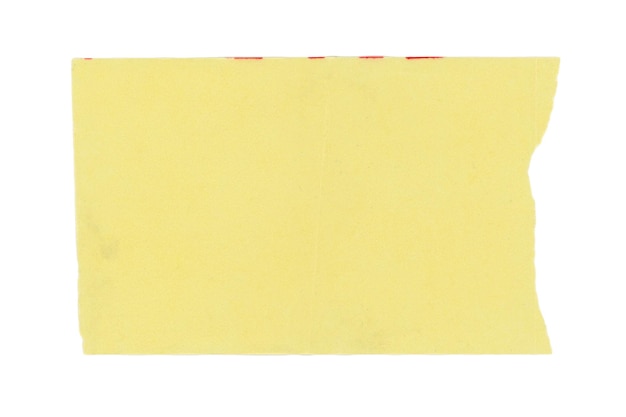 Yellow tag label isolated over white