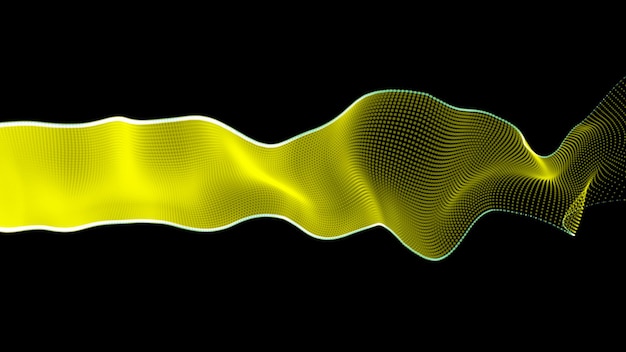 yellow tape made of particles