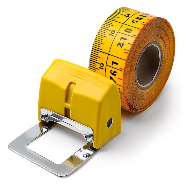 Photo a yellow tape measure with the number 1 on it