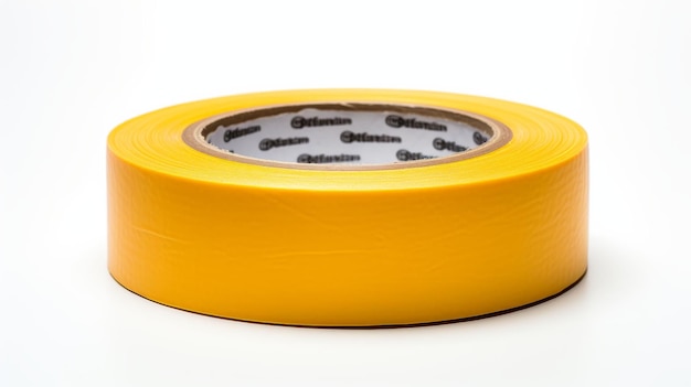 Yellow Tape Roll on White Surface