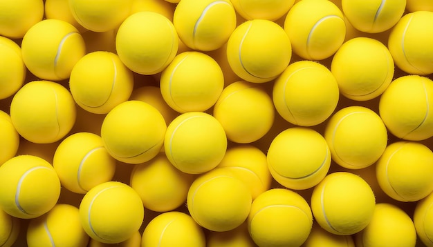 Yellow Tennis Balls Pile