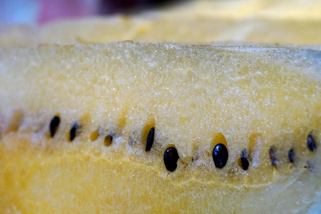 Yellow texture of watermelon slice