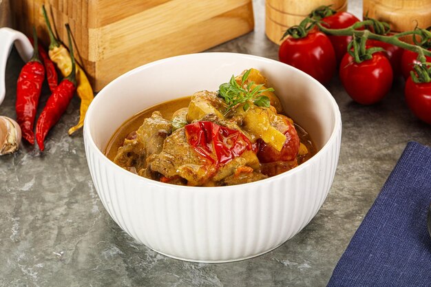 yellow thai curry with beef