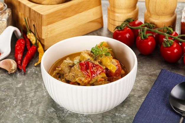 yellow thai curry with beef