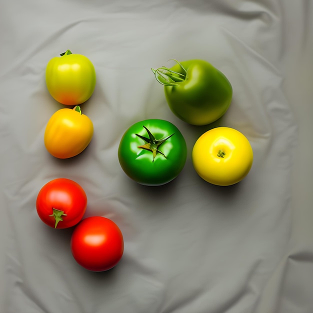 노란 토마토 빨간 토마토 녹색 토마토