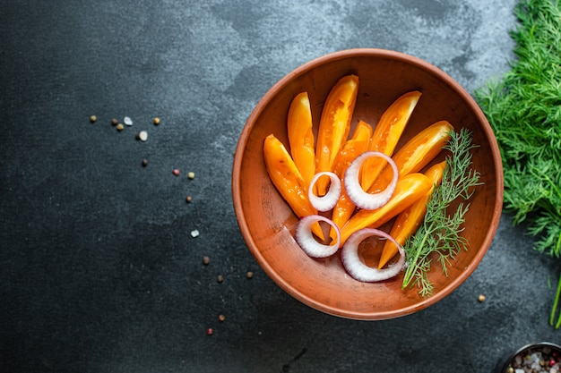 Yellow tomatoes on a bowl