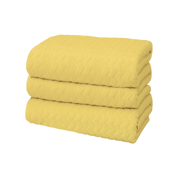 Yellow towel isolated