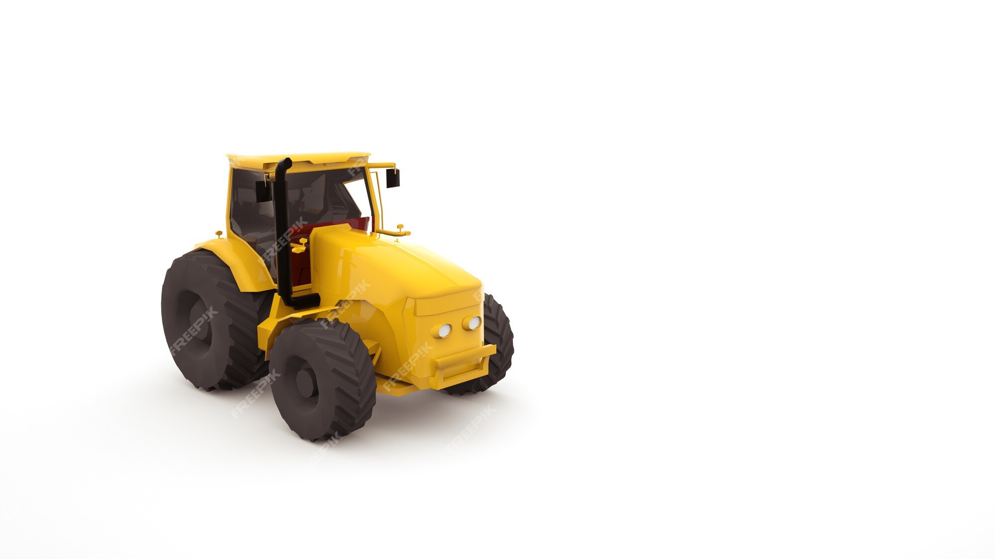 Yellow Tractor With Large Wheels Side View Heavy Machinery Farm Equipment  Modern Agricultural Vehicle Flat Vector Icon Stock Illustration - Download  Image Now - iStock