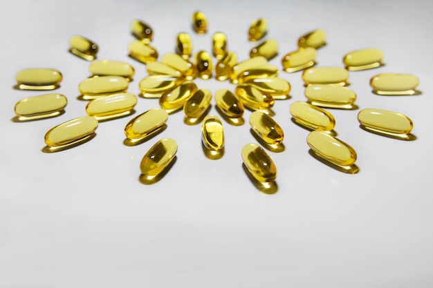 Yellow transparent capsules